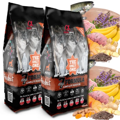 ALPHA SPIRIT The Only One 7 Days trocken Schwein Huhn adulte Hunde 2x12 kg - Bild 1 von 2