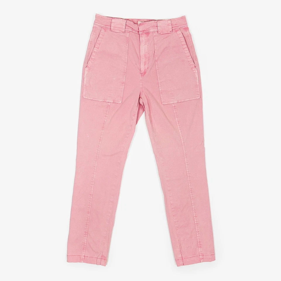 La Vie Rebecca Taylor Patrice Cargo Pants Size 28 Pink Cotton Blend Pastel Girly - Image 1 of 4