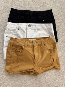 Lot Of 3 Girls RSQ Tilly’s Short Black White Gold Size 12 Excellent EUC - Picture 1 of 23