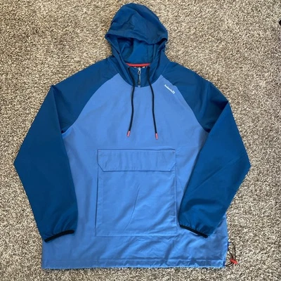 Avalanche Ripstop 1/4 Zip Water Resistant Anorak Jacket Men's (L) Dk./Lt.  Blue - Image 1 of 4