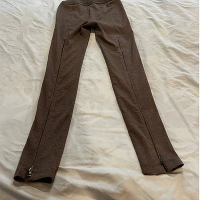 BCBGMAXAZRIA Mujer Leggings Cremallera Completa Jaspeado Marrón Avellana Pequeño S Foto 1 de 4
