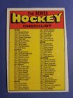 O-Pee-Chee 1971-72 Hockey 2e série liste de contrôle non marquée excellent état