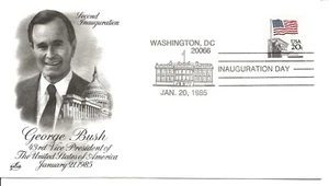 Inauguration Cover 1/20/85 Washington Single Vice President George Bush - Picture 1 of 1