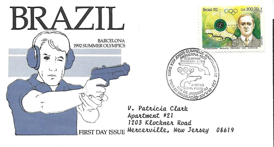 BRASIL 1992 PRIMER DÍA PORTADA VERANO OLIMPIADAS, BARCELONA  Foto 1 de 1