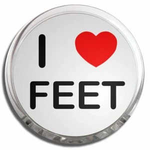 Feet I Love Heart Memo Fridge Magnet Plastic Clip (58mm) - Picture 1 of 2