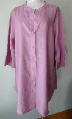 Chaqueta de LINO FLAX Designs 1G y 2G NUEVA CON ETIQUETAS CHAQUETA DE BUEN DÍA FLOR Foto 1 de 4