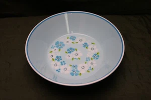 Mikasa Colormates Campana Azul Grande 8 7/8" Cuenco Años 70 Floral - Imagen 1 de 4