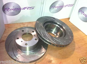 SLOTTED DISC BRAKE ROTORS TO SUIT MITSUBISHI TRITON MK 4WD GLS PAJERO NL GLX  - Bild 1 von 5