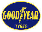 GOODYEAR TYRES OVAL METAL SIGN.CLASSIC GARAGE SIGNS.WORKSHOP SIGN.