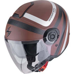 Motorrad Helm XL - Scorpion Jethelm EXO-City II 2 Riva - braun-silber matt - Bild 1 von 3