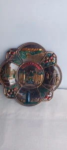 Vtg Hollywood Metal Souvenir Dish Graumans Chinese Theater Universal City Studio - Picture 1 of 8