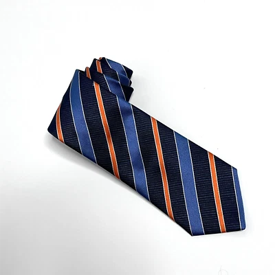Giovanni Galli Neck Tie Blue orange 100% Microfiber Stain Resistant - Image 1 of 4