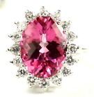 Pure Pink Topaz 925 Sterling Silver Ladie Royal Engagement Ring Sr310 Handmade