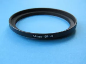 52mm to 58mm Step Up Step-Up Ring Camera Lens Filter Adapter Ring 52mm-58mm - Picture 1 of 2