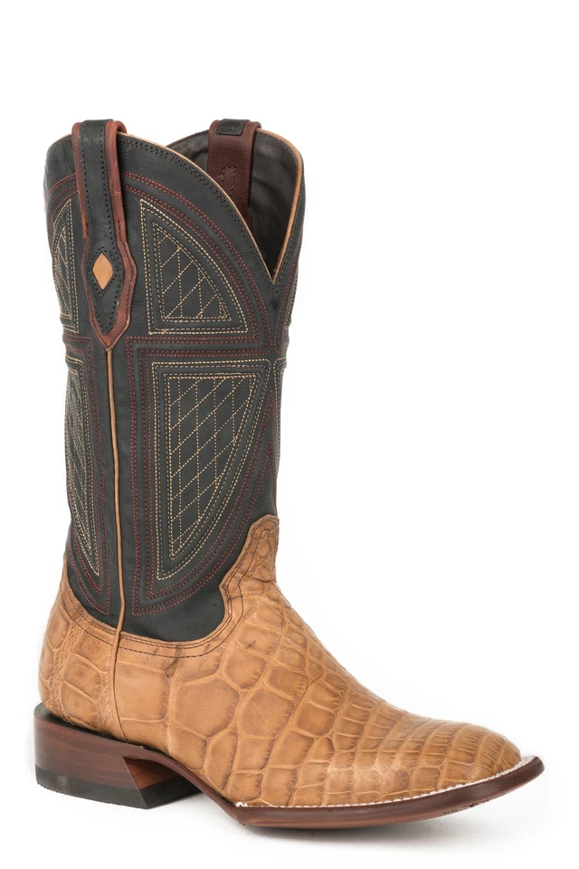Stetson Mens Tan Alligator Flaxville Cowboy Boots - Image 1 of 1