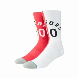 STANCE NBA Toronto Raptors Demar Derozan Split Jersey Crew Socks Size L 9-12 - Picture 1 of 3