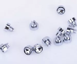 20 x Chrome Silver Plastic Wheel Rivets Nuts Rim Lip Replacement Alloys Studs J9 - Picture 1 of 2