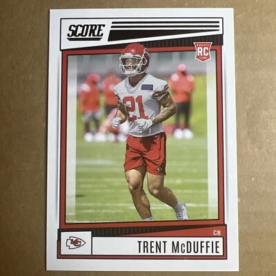 2022 Score Football Base Rookies #328 Trent McDuffie - Kansas City Chiefs - Image 1 of 2