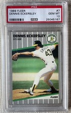 PSA 10 1989 Fleer #7  Dennis Eckersley Oakland Athletics HOF