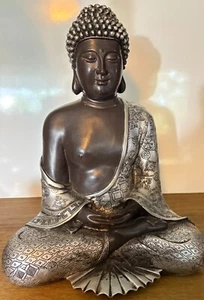 Buddha Sculpture Meditating Statue Deco 79 Polystone - Picture 1 of 10