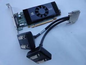 PNY NVIDIA Quadro NVS 420 VHDCI DVI X4 Monitors Full Height Windows10 Video Card - Picture 1 of 8