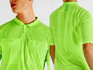 Nike men's $75 Soccer-Futbol REFEREE Two Pocket Polo Shirt VOLT NEON size M #57 - Picture 1 of 1