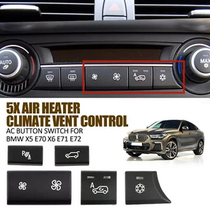 5PCS BMW X5 E70 2006-2013 X6 E71 E72 2008-2014 AC Heater Climate Control Buttons - Bild 1 von 22