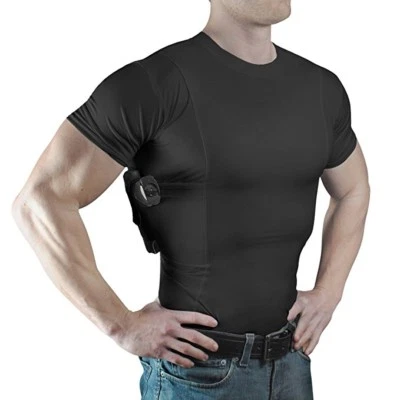 NEW ConcealmentClothes Men’s Crew Neck Undercover- Concealed Carry Holster Shirt - Image 1 of 2