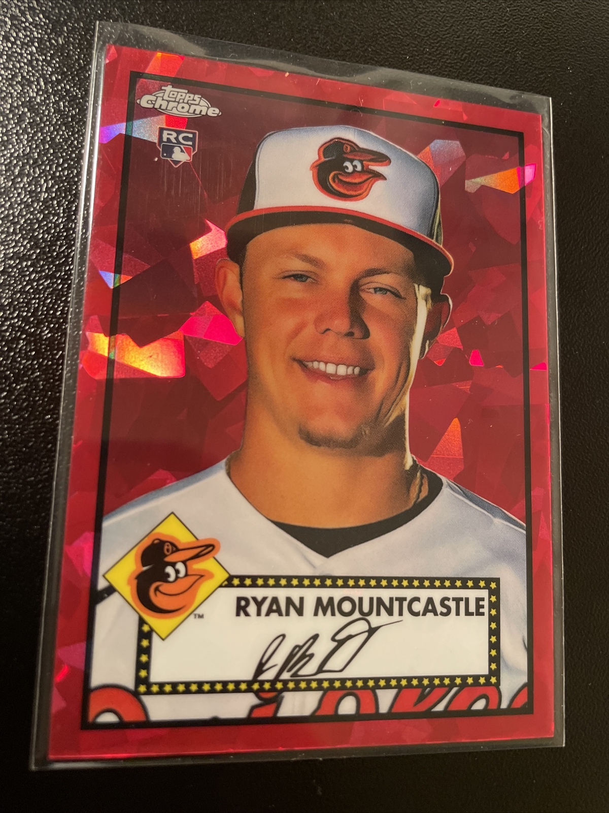 2021 Topps Chrome Platinum Anniversary Red Atomic Ryan Mountcastle RC 1/100 #’ed