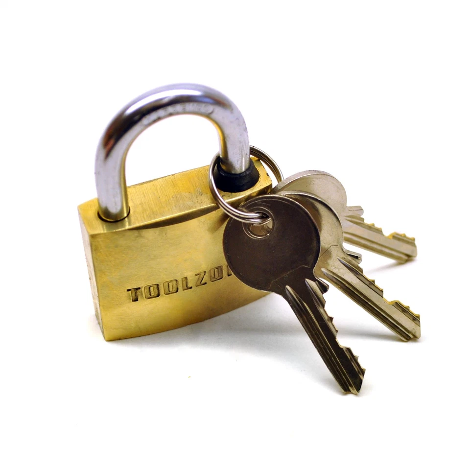 40mm Heavy Duty Brass Padlock Lock Shackle Key TE364 - Image 1 of 1
