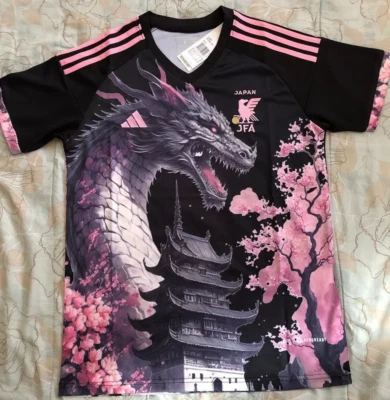 Japan Soccer Jersey Blossom Sakura Dragon Concept Edition S,M,L,XL,XXL - Image 1 of 4