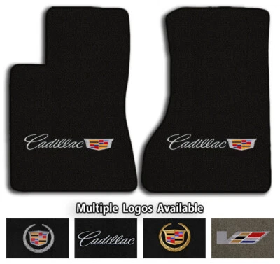 Alfombrillas delanteras clásicas para vehículos Cadillac - Elige color y logotipo Foto 1 de 4