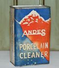 Andes Porcelain Cleaner Can Unopened Full Laundy Room Farmhouse Decor Vintage