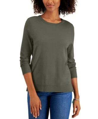 Suéter para mujer Style & Co cuello redondo oliva XS Foto 1 de 4