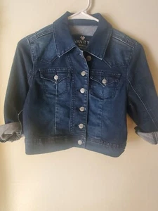 Vanity Women's Cropped Jean Jacket Size Small - Picture 1 of 8