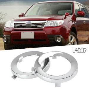Para el par Subaru Forester 2009-2013 cubierta de luz antiniebla delantera cromada - Imagen 1 de 12