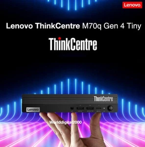 Lenovo ThinkCentre M70q Gen4 Tiny Intel i5 4GB 256G(SSD) Window 11 Pro Wi-Fi6 BT - Picture 1 of 1