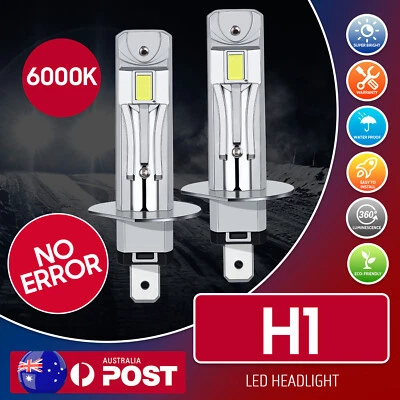 2x H1 LED Headlight Globes 6000LM Fit Mazda 323 Astina 1995-1997 MX-6 1991-1997 - image 1 of 4