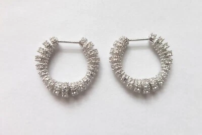 By Pariah Helix Diamond Hoop Earrings - Image 1 of 4