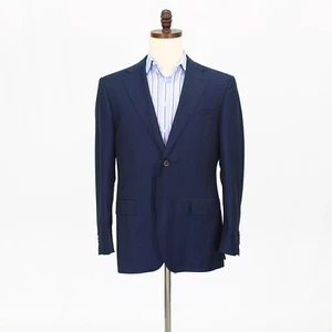 Abrigo Blazer Chaqueta Abrigo Deportivo SuitSupply 42R Azul Marino Lana Sólida 2B - Imagen 1 de 11