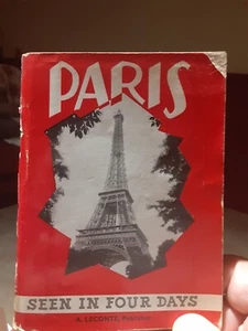 Vintage 1960 Paris Seen In Four Days A. Leconte France - Imagen 1 de 8