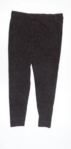 Marks and Spencer Women's Black Animal Print Leggings Size 16 - Picture 1 of 12