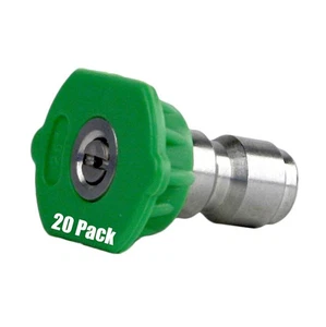 20 Pack Erie Tools Pressure Washer 1/4" Quick Connect 25 Degree 3.0 Nozzles - Picture 1 of 4