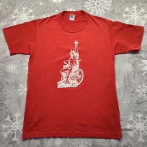 Camiseta Roja Estatua de la Libertad Silla de Ruedas Discapacitados Inclusión Talla Mediana EE. UU.  - Imagen 1 de 9