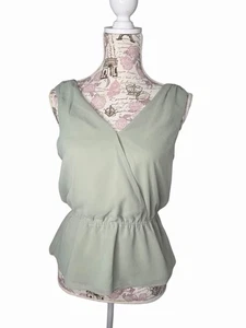 Banana Republic Women Green Sleeveless Blouse XS - Picture 1 of 7