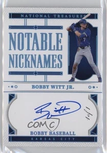 2024 National Treasures Apodos Notables Platino 1/1 Bobby Witt Jr Automático 14hk - Imagen 1 de 3