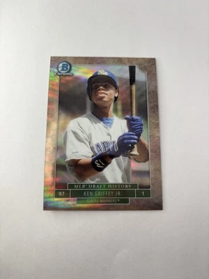 2016 Bowman Chrome Draft History Refractor #MLBD-KGJ Ken Griffey Jr Mariners SP - Изображение 1 из 2
