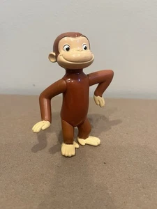 Figura de PVC Curious George de 4 pulgadas brazos articulados juguete clásico de dibujos animados - Imagen 1 de 2