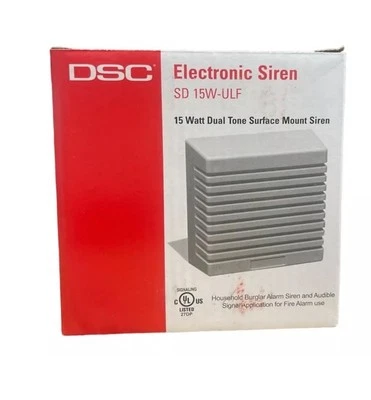DSC SD 15W-ULF 15 Watt Dual Tone Surface Mount Household Burglar Alarm Siren New - Image 1 of 2