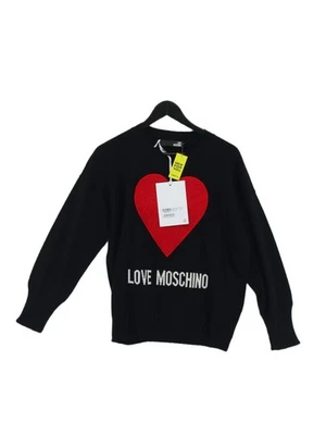 Love Moschino Mujer Jersey UK 8 Negro Acrílico con Lana Pullover Nuevo con etiquetas Foto 1 de 4